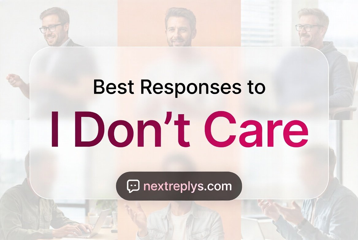 Best Responses to “I Don’t Care”