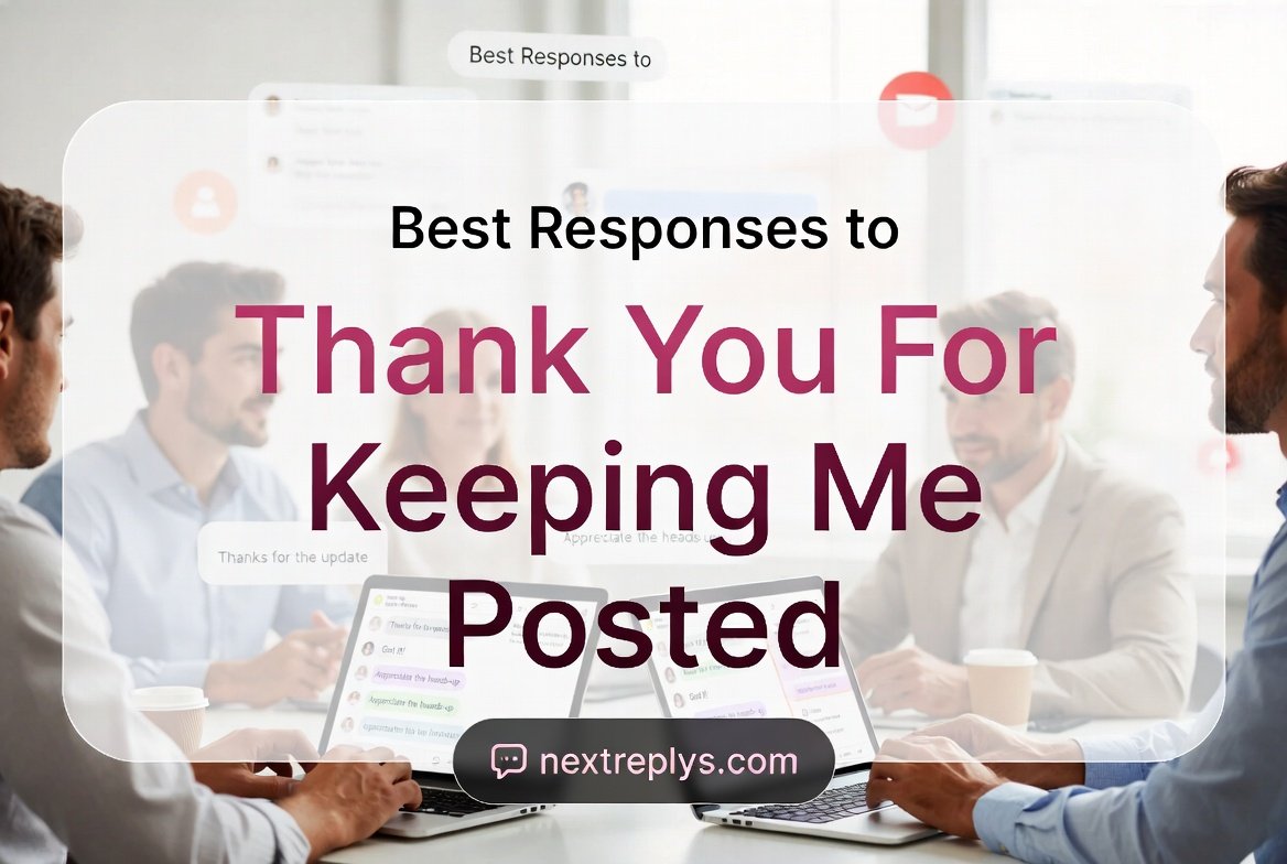 Best Responses to “Thank You For Keeping Me Posted”