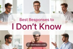 Best Responses to “I Don’t Know”
