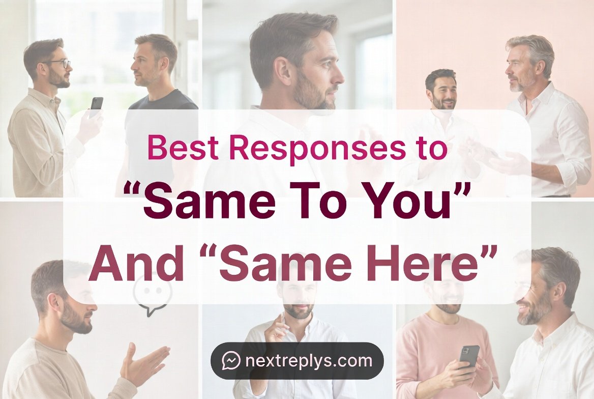 Best Responses to “Same To You” And “Same Here”