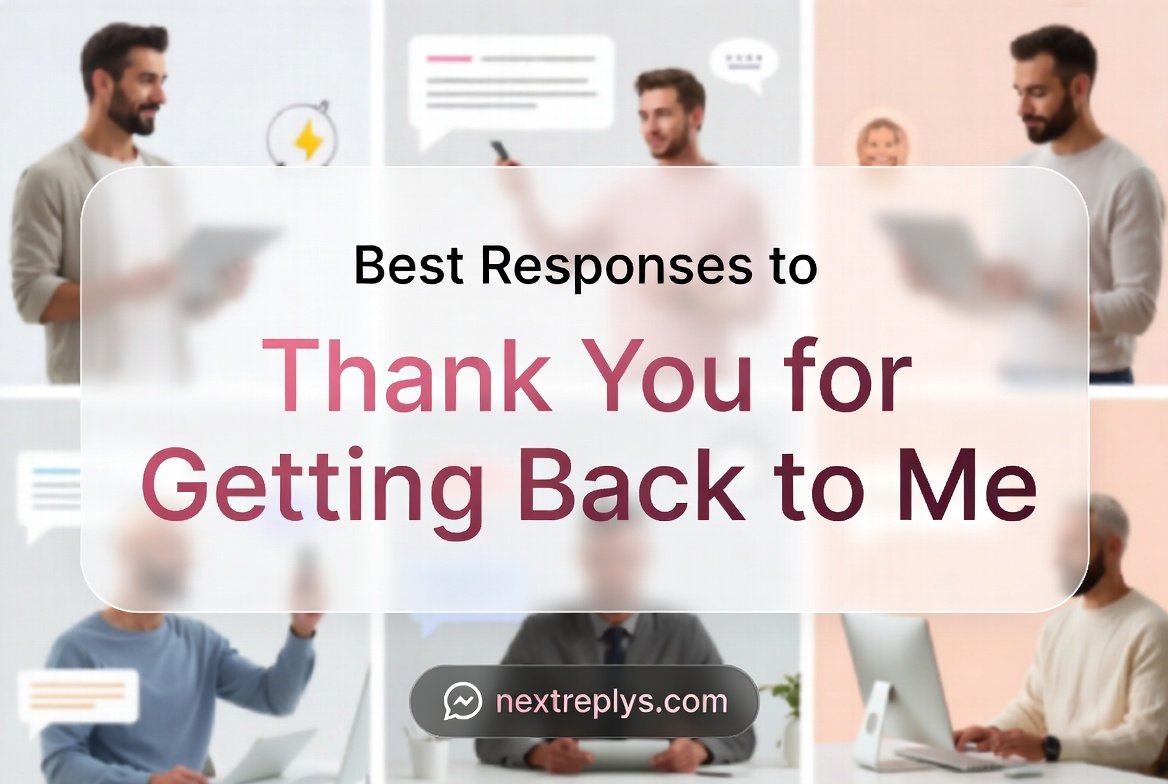Best Responses to “Thank You for Getting Back to Me”