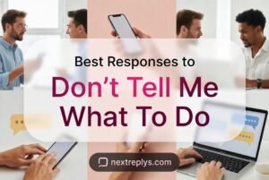 Best Responses to “Don’t Tell Me What To Do”