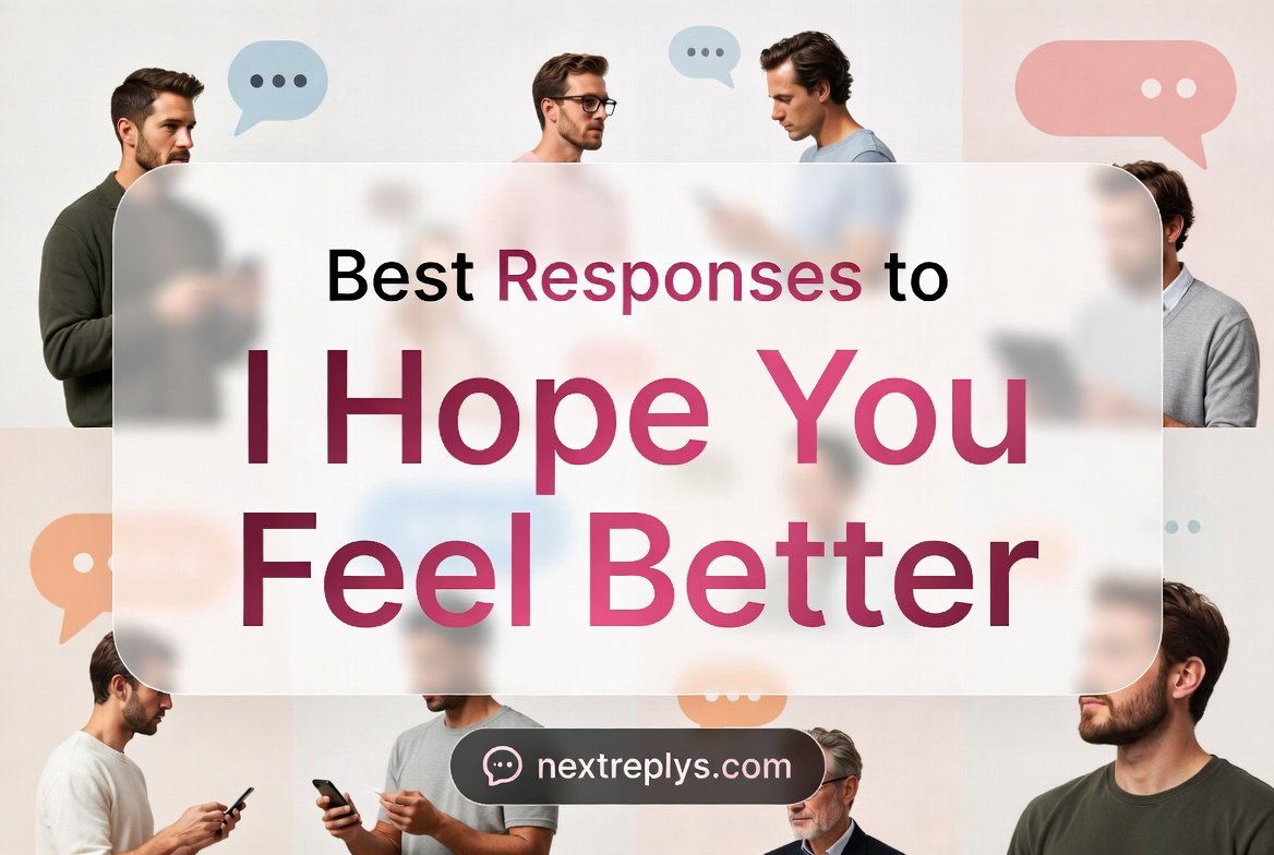 Best Responses to “I Hope You Feel Better”