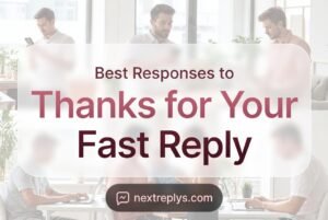 Best Responses to “Thanks for Your Fast Reply”